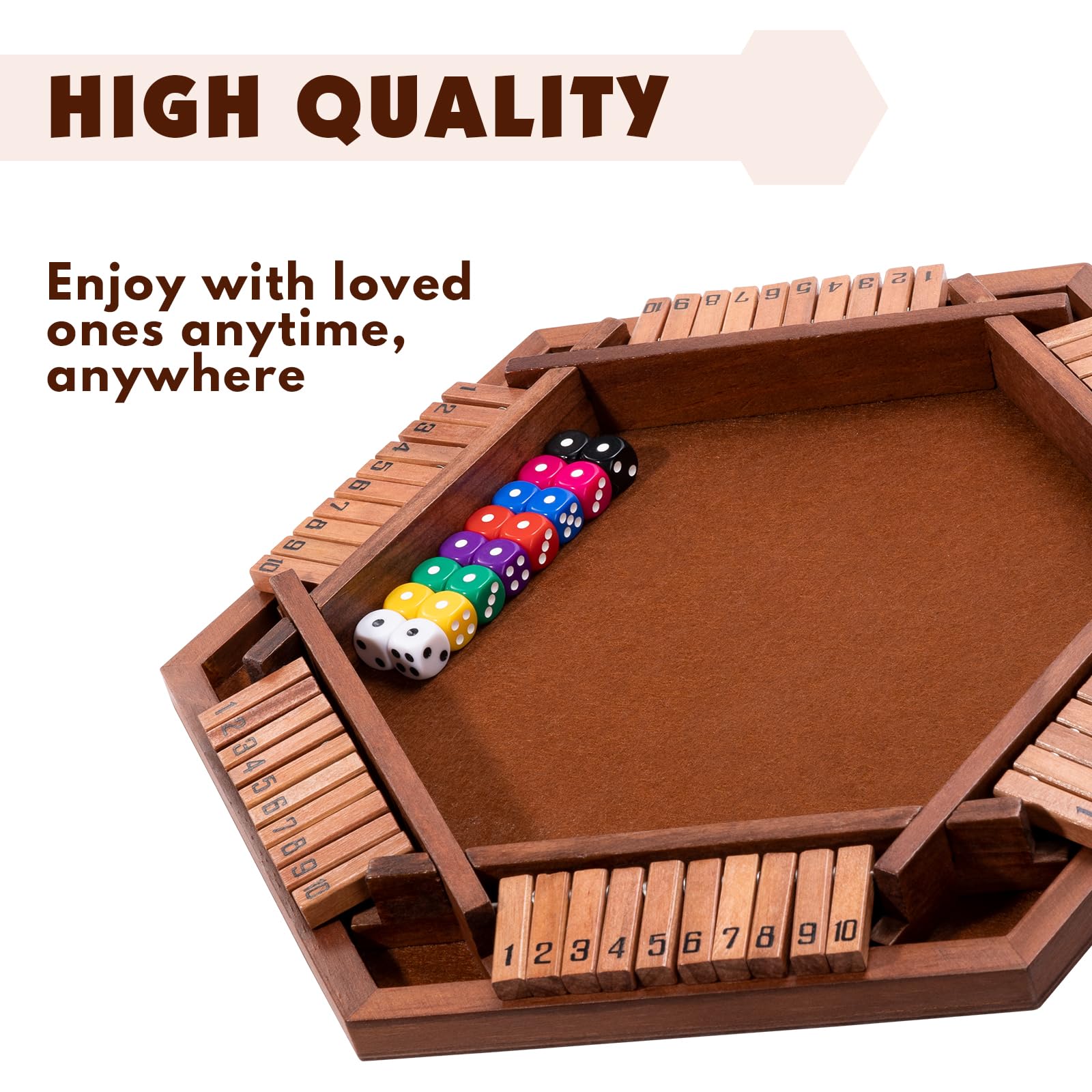 Amazon | Shut The Box 木製ボードゲーム 2~6人で遊べるパズル